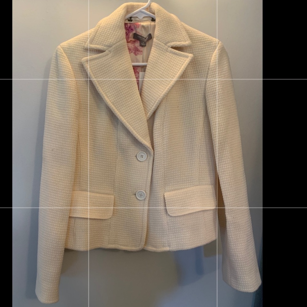 Ann Taylor thick blazer beautiful floral inside